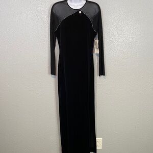 🆕 VNTG 90’s Night Way from Nordstroms Black Velvet Long Sleeve Dress